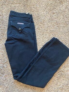 Hudson Jeans Women's Straight Leg Jeans in Black